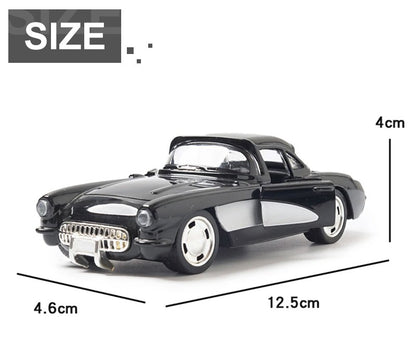 1:32 Alloy Diecast Mustang GT Classic Vintage Car Model Pull Back Car Miniature Vehicle Replica For Collection Gift for Kid