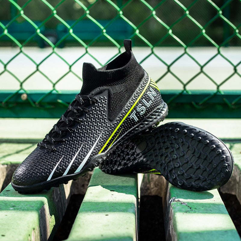 Men's Soccer Shoes Cleats Professional High-Top Breathable Athletic Football Boots,Outdoor Football Training Shoes for TF/AG Boy