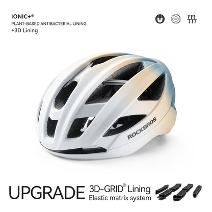 Capacete de Ciclismo ROCKBROS Leve Respirável Antibacteriano Integrado Ajustável com Fivela Magnética Capacete de Segurança