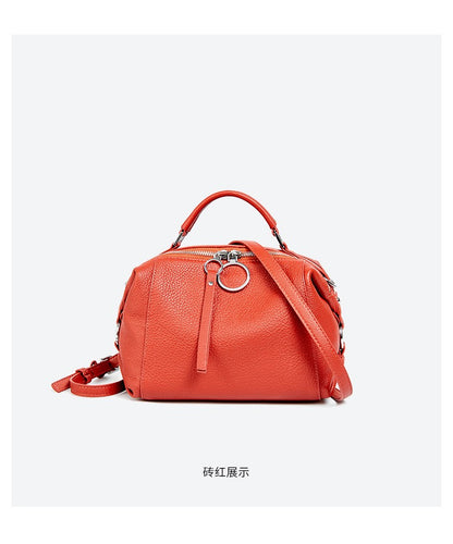 Zency Women's Handbag Genuine Leather Cowhide Cross Body Bags Ladies Shoulder Top Handle Satchel Trendy 2025 Pillow Bags Shopper