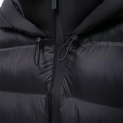 UNIZERA slim fit zipper hooded short warm jacket autumn and winter new product long sleeved solid color women's cotton jacket