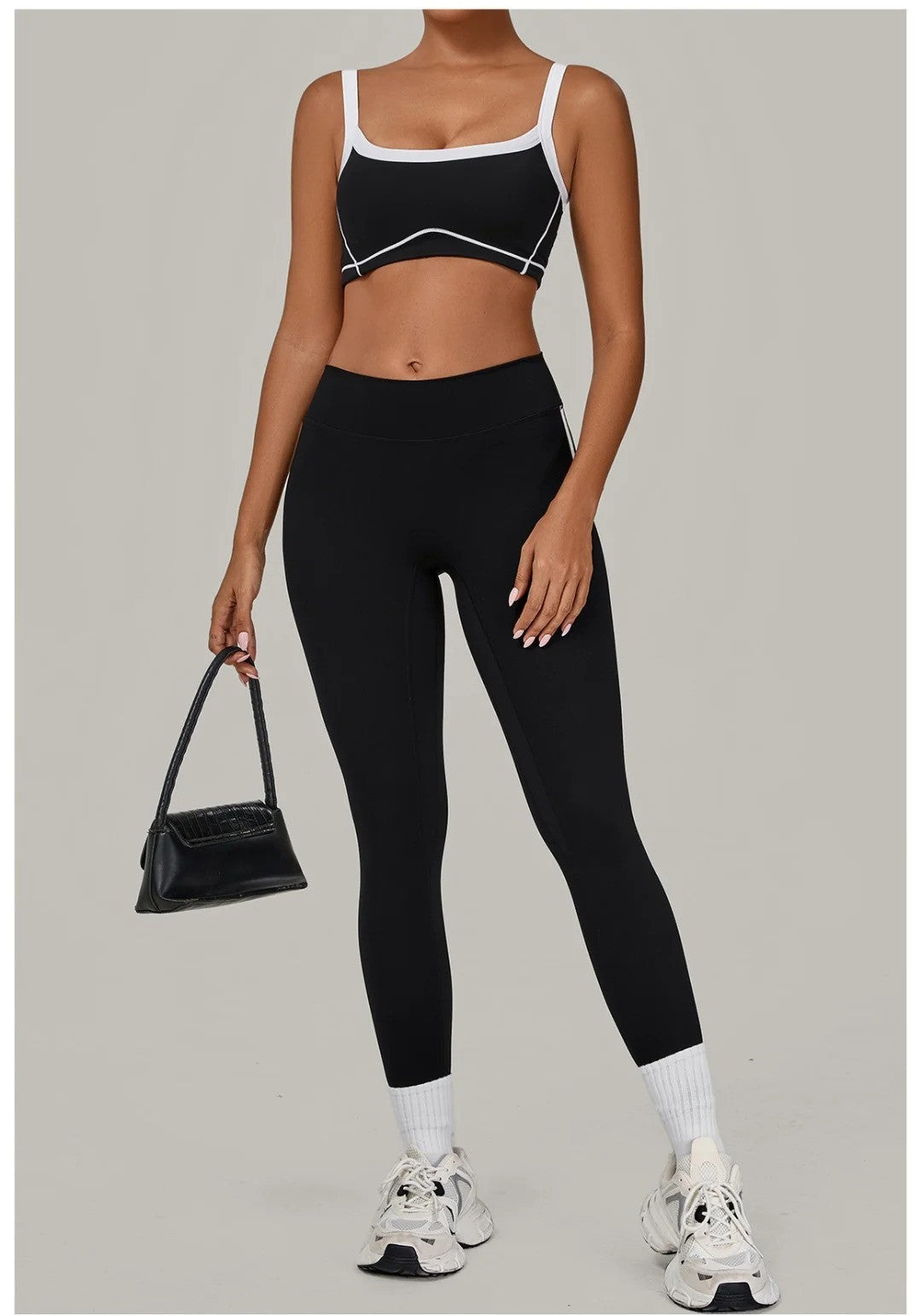 Yoga Suit Sports Fitness High Waist Peach Hip Tight Removable Padding Sports Bra Outfit Running Workout Clothes Gym Leggings Set