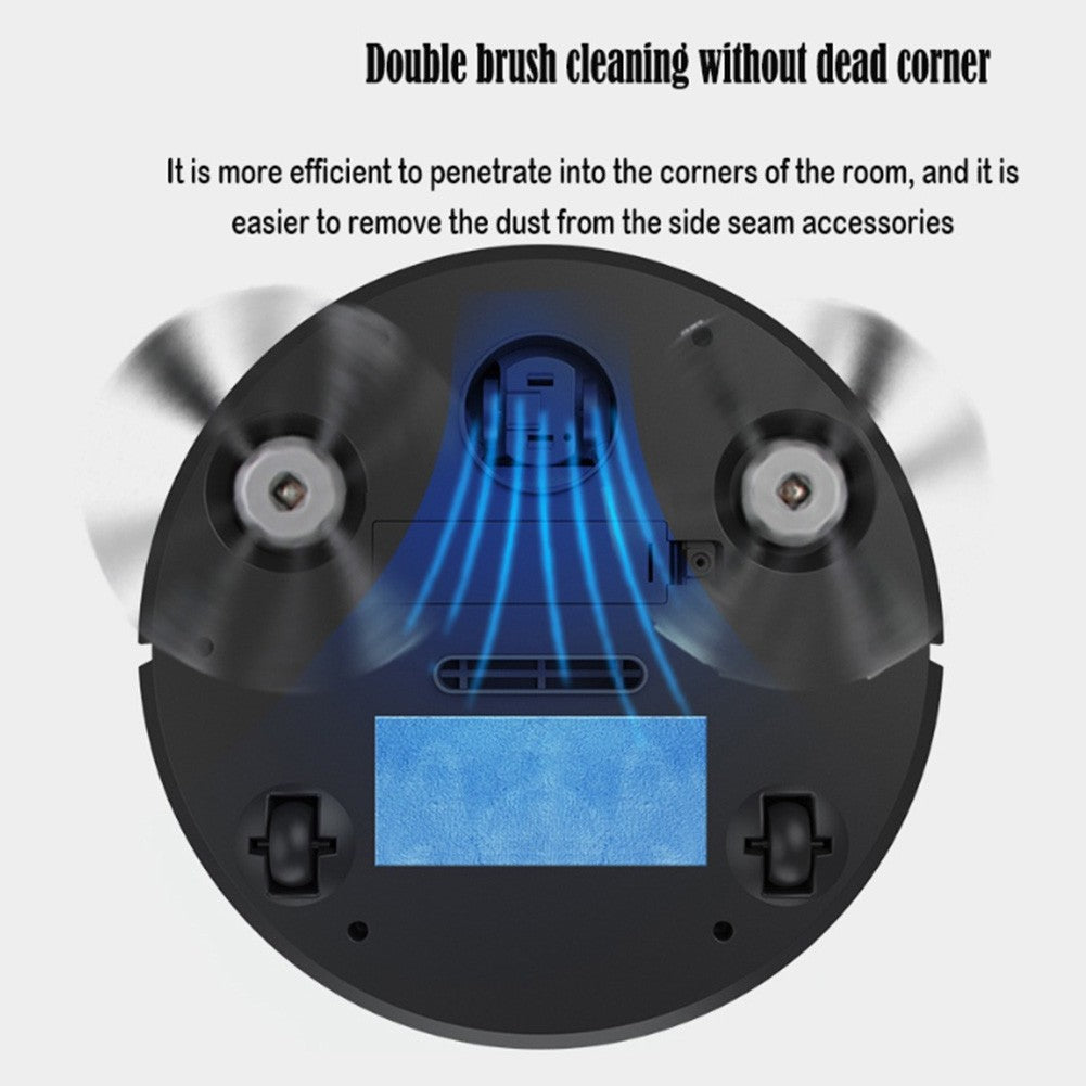 Robotic Vacuum 3-in-1 Cleaner With Integrated Home Sweeping, Mopping Cleaning USB Charging Vacuum Cleaner 1000Pa for Home Floor