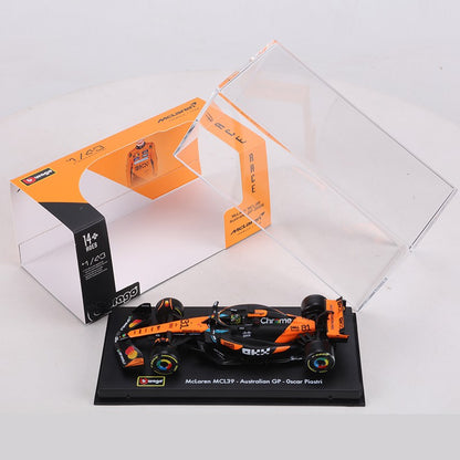 Burago 1:43 2025 McLaren MCL39 F1 Carro de Corrida Edição de Capa Dura Nº 4/Nº 81 Modelo de Carro em Liga