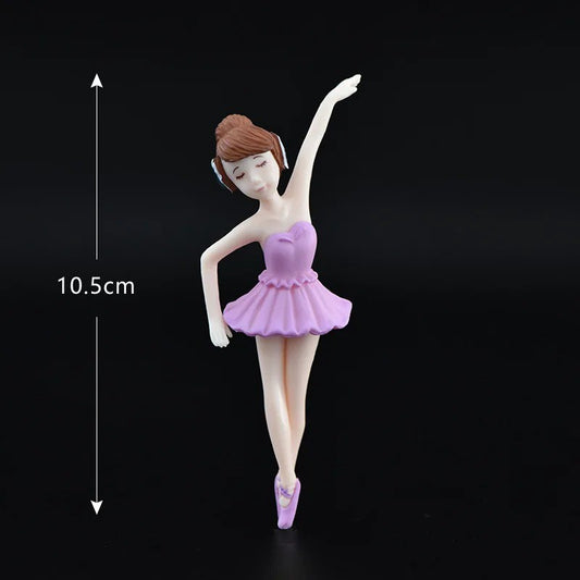 4 Pcs Fairy Figure Home Decor Miniature Dancing Girl Figurines Fairy Garden Ornament Gnome Moss Terrarium Christmas Gift Decor