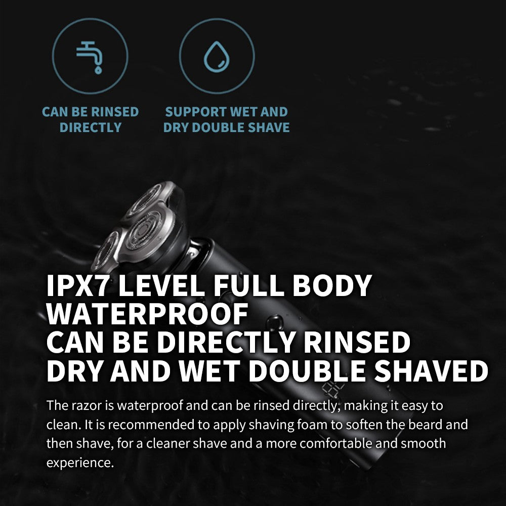 XIAOMI MIJIA S500 Electric Shaver Dry Wet Shaving Triple Blade Trimmer Beard Floating Head Men's Shaver Electric Razors Machine