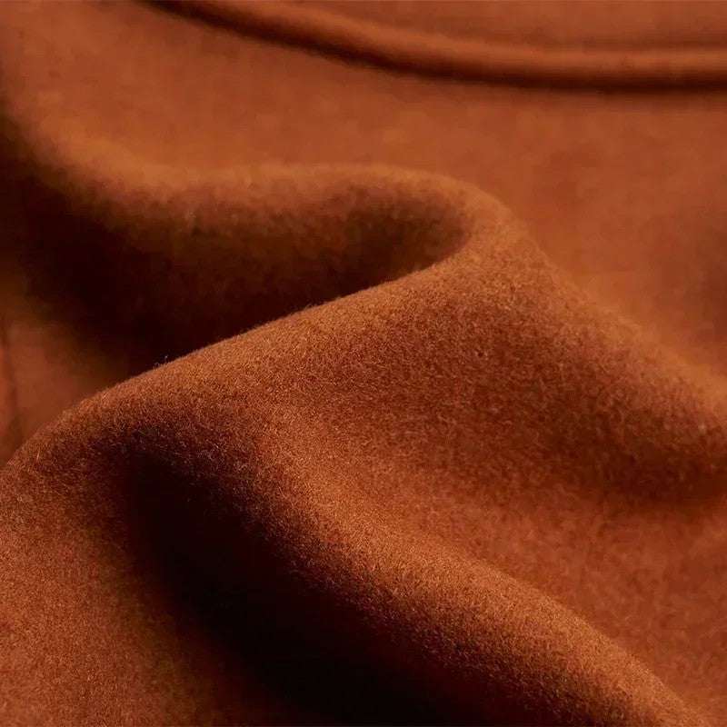Fashion Middle Long Jacket Male Double Collar Zipper Coat Windbreak  Woolen Overcoat  Autumn Winter Wool Trench Coats