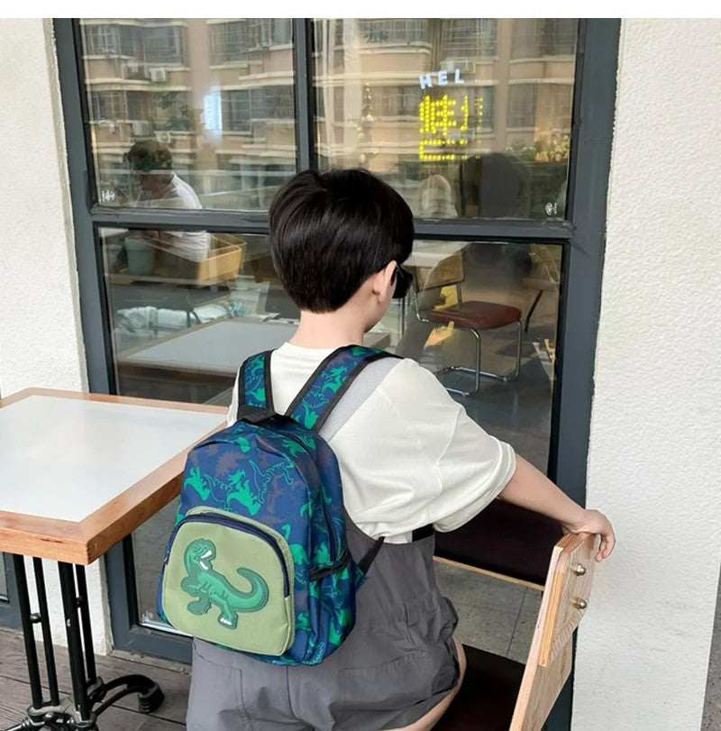 Mochila pré-escolar para meninos, dinossauro da moda, mochilas escolares com estampa de desenho animado, mochila escolar casual para crianças, para meninas, de 3 a 8 anos