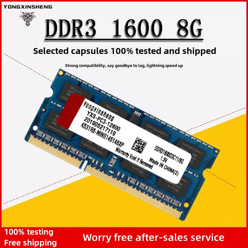 Memória DDR3 2GB 4GB 1066MHZ 1333MHZ RAM PC3-8500S 10600S 1.5V 204 pinos Memória RAM para Notebook Laptop PC3-12800S DDR3 8GB 1600MHZ RAM