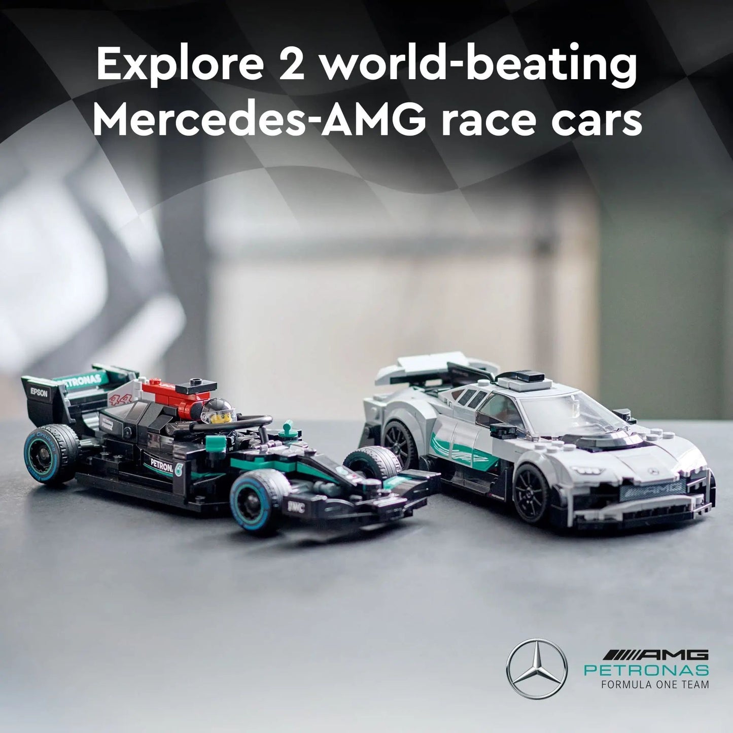 Lego Speed Champions Mercedes-AMG F1 W12 E 76909 Performance e Project One Conjunto de Carros de Brinquedo Kit de Montar Modelo Mercedes Presente Carro de Corrida