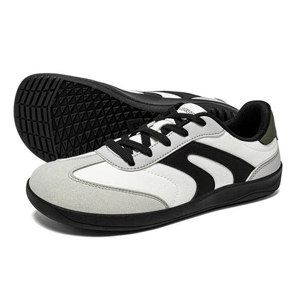 HOBIBEAR Barefoot Wide Toe Sneakers Unisex Zero Drop Minimalist Canvas Shoes Non Slip Lace Up Walking Sneaker