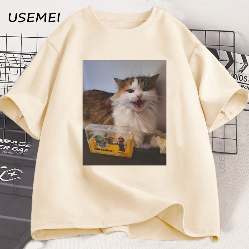 Forsaken Skin 007n7 Love Cat T Shirt Men Women Game Cosplay Tshirt Funny Graphic Tees Cotton Short Sleeve Round Neck T-shirt