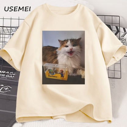 Forsaken Skin 007n7 Love Cat T Shirt Men Women Game Cosplay Tshirt Funny Graphic Tees Cotton Short Sleeve Round Neck T-shirt