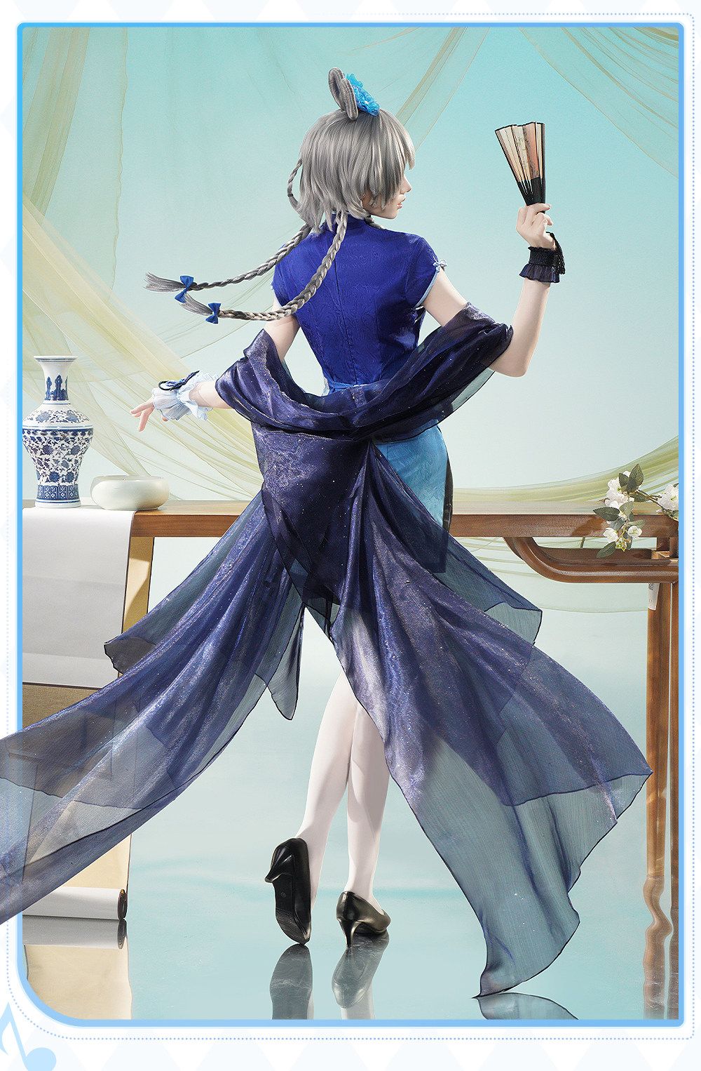 VSINGER Luo Tianyi Magazine Cheongsam Cosplay Costume — Women Dress Full Set Halloween Comic Con Outfit