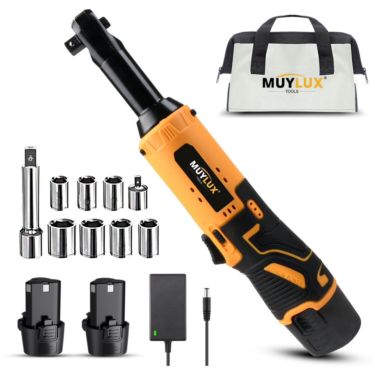 Chave de impacto elétrica 12V sem fio, chave de catraca angular elétrica para desmontar porcas, ferramenta para manutenção de carros com bateria