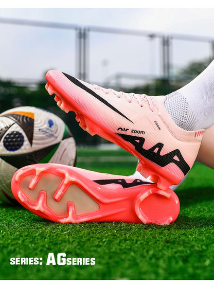 Men Football Shoes Cleats Outdoor Grass Society Training Match Football Field Boots Resistant Studded Soccer Shoes Sport Wear