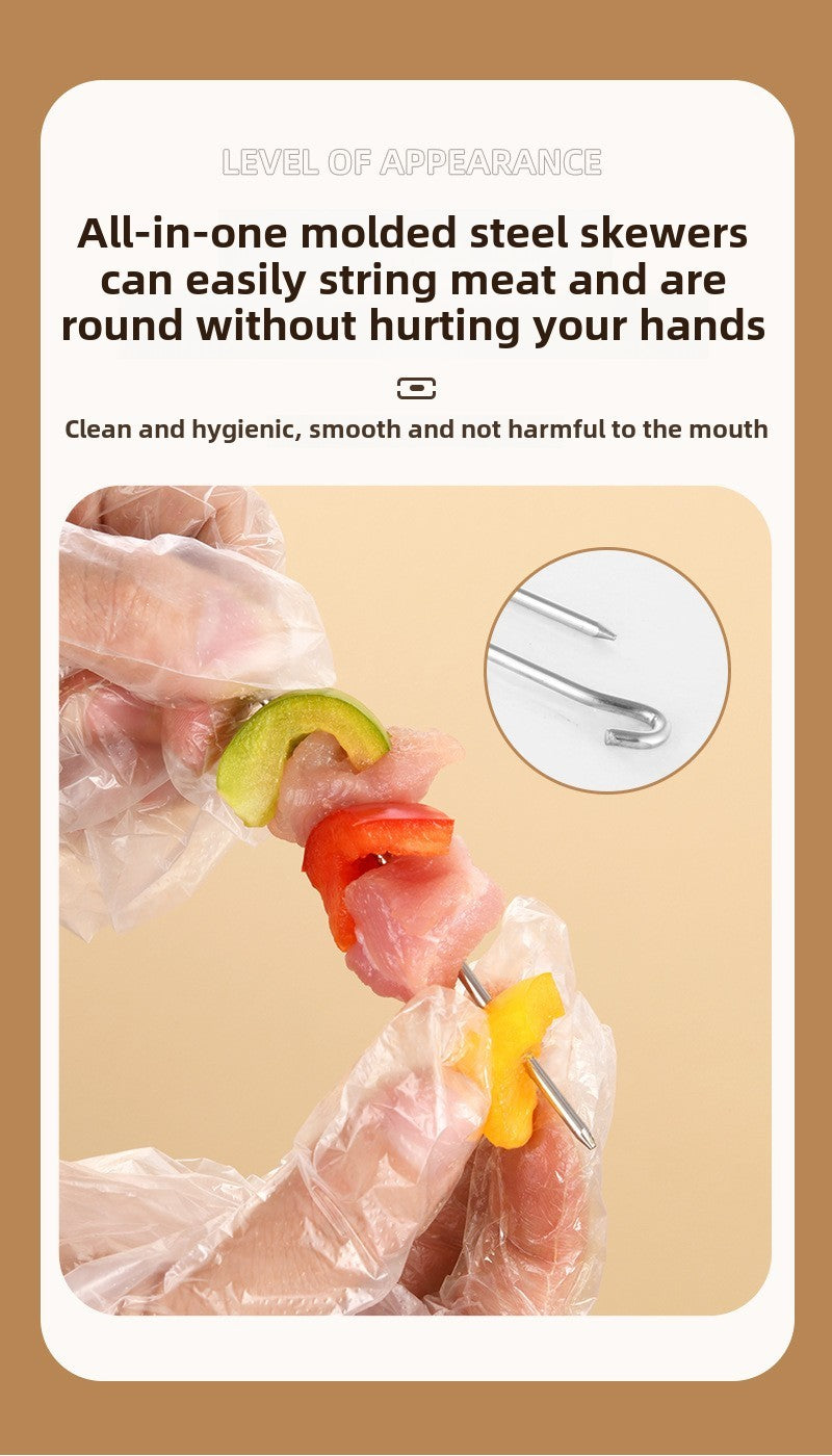 12/24/48 Skewers  Air Fryer Stainless Steel Grill Vertical Skewer Hanging Oven Kebab Rack Kebab Holder Kitchen Gadgets Grill