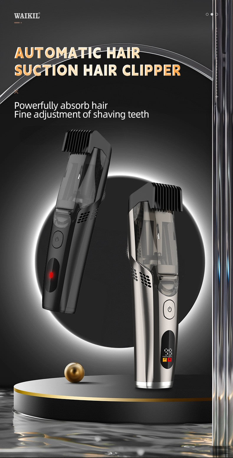 Vacuum Beard Trimmer for Men, Adjustable Length with 2 Comb (1-20mm), Electric Vacuum Trimmer for Beard, Mustache, Stubble