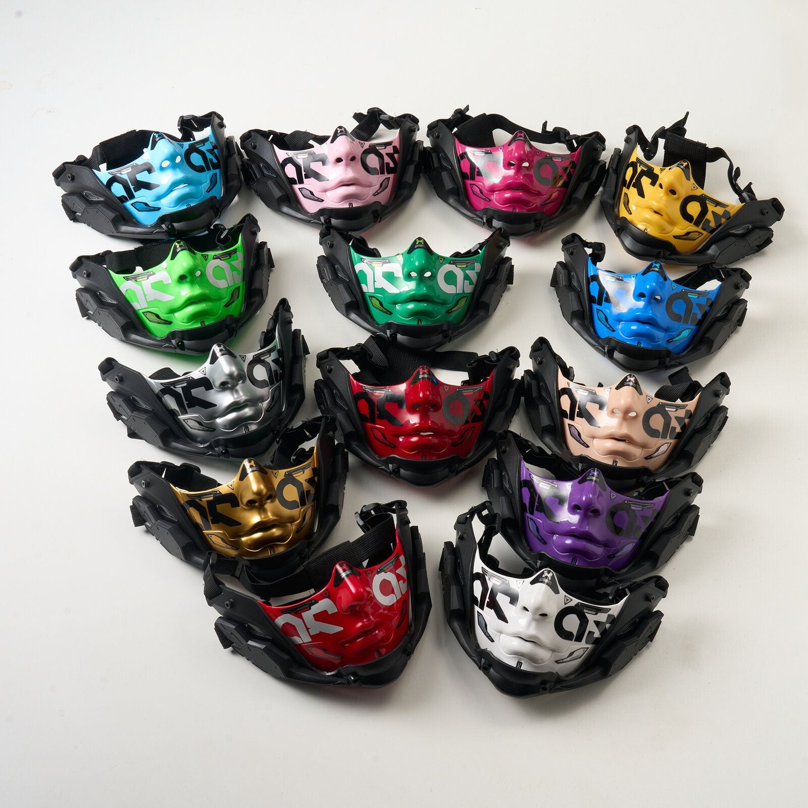 14 Color Two Sizes Cyberpunk Half Face Mask Halloween Cosplay Mask Adjustable Strap Breathable Comfort Party Costume Face Cover