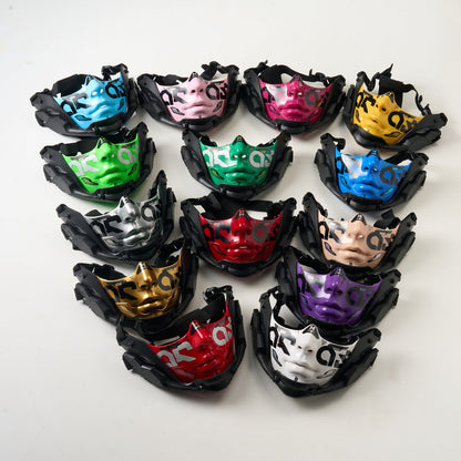 14 Color Two Sizes Cyberpunk Half Face Mask Halloween Cosplay Mask Adjustable Strap Breathable Comfort Party Costume Face Cover
