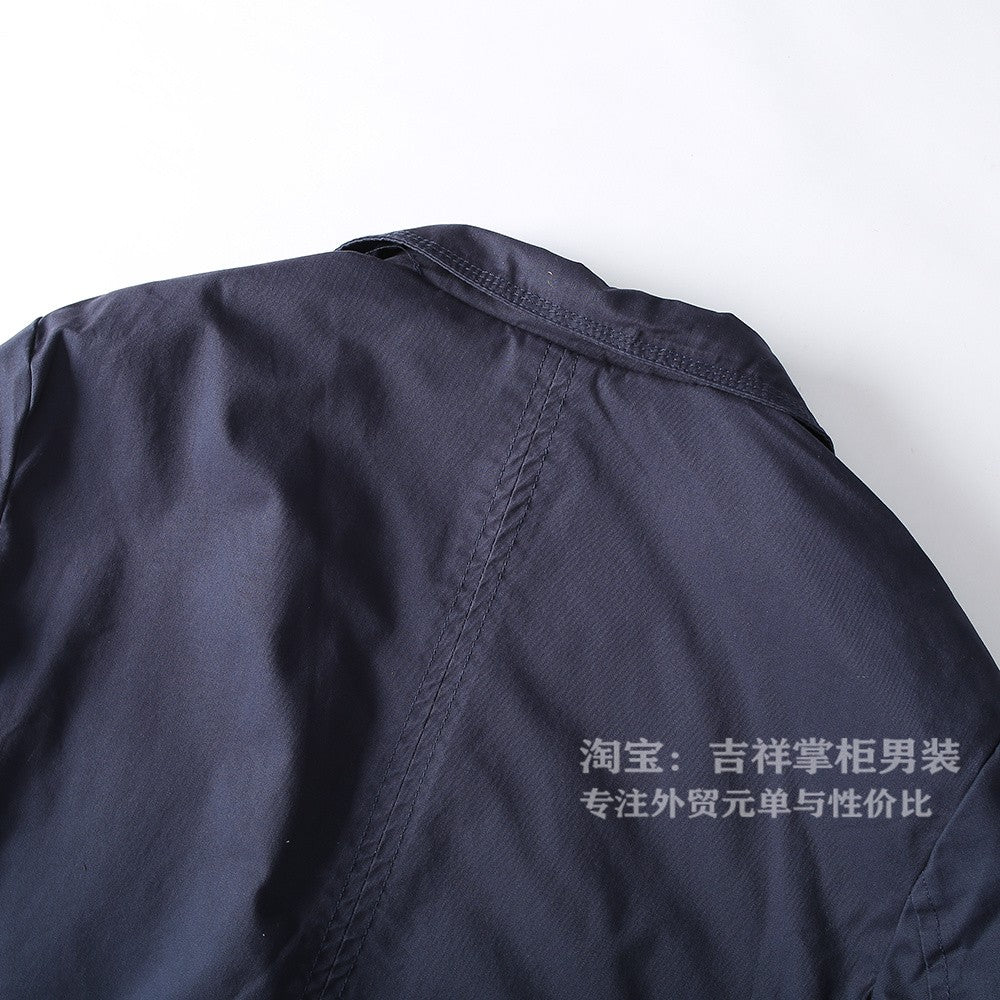 Turkey High Quality 100% Cotton Yarn Washed Breathable Autumn Men's Casual Blazer Suit Light Versatile Suit Coats Citboys Cool