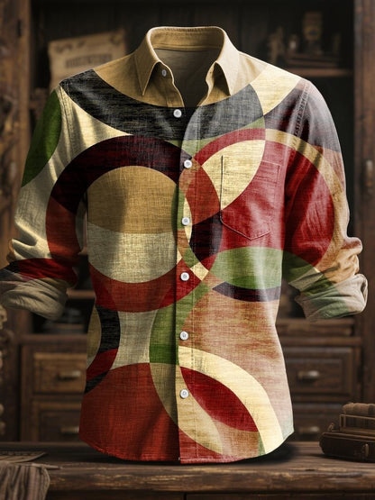 2025 men's fashionable spring and summer casual skull print long sleeved shirt suitable for daily street wear