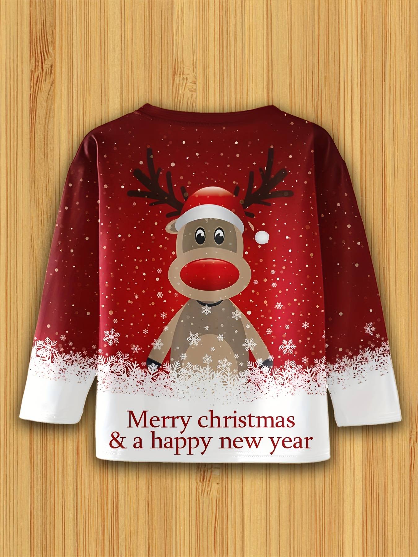 Children's Clothing Boys Tshirt Long Sleeve Santa Claus Print Children Spring Fall Clothes Stylish Christmas Party Girl Clothes