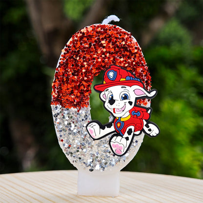 Paw Patrol Candle 0-9 Number Candle Paw Patrol Cartoon Character Party Cake Plug-in Birthday Cake Decoration Baby Shower Gift