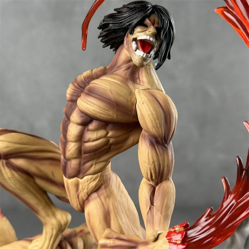 29cm Eren Jaeger Figura Manga Ataque dos Titãs Anime Figuras Jaeger Pvc Modelo Estátua Boneca Coleção Decoração Brinquedos Presente