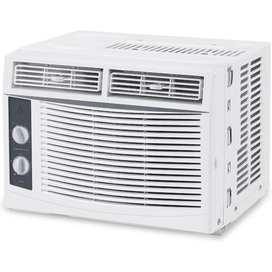 5000BTU Window Air Conditioner AC Unit Designed for Efficient Cooling up to 150 Sq. Ft. with Manual Adjustable Fan and Multiple