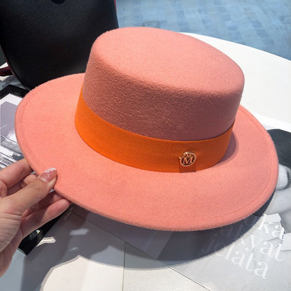 primavera outono moda praia 2025 Chapéu feminino fedora capela elegante Chapéu Panamá masculino fascinator Foto de casamento feltro Bowler novo