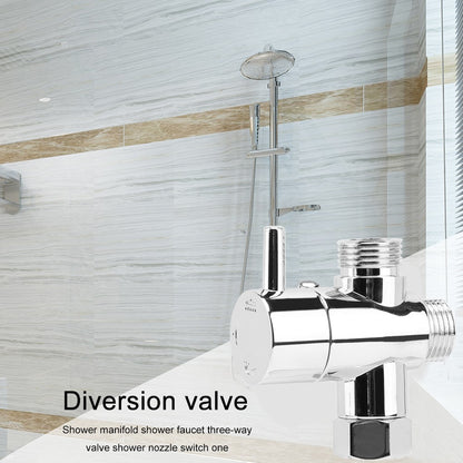 Shower Head Diverter Valve Anti-scratch Shower Arm Splitter Corrosion Resistant 3-Way Shower Arm Diverter Bathroom Accessories