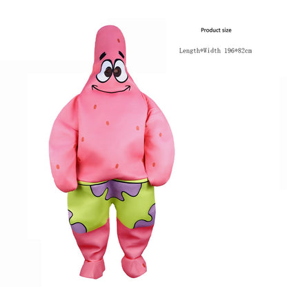 Cartoon SquarePants Cosplay Costume Sponge Patrickstar Jumpsuit for Women Girls Men Boys Halloween Carnival Party Costumes