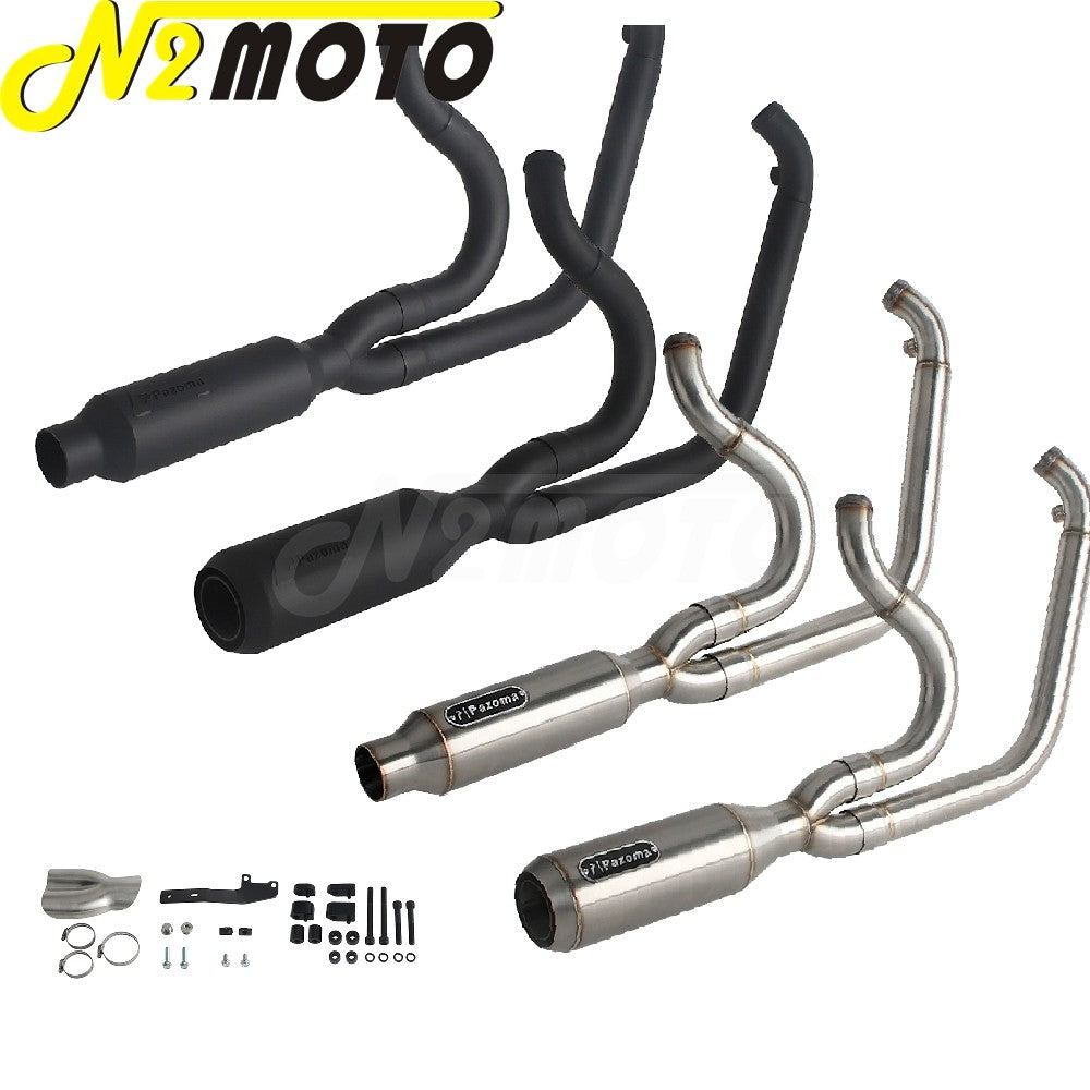 Motorcycle 2-into-1 Exhaust Muffler System For Harley Touring Electra Glide FLHTI FLHTK FLHTPI FLHTKL FLHTCUI FLHTKSE 2017-2025