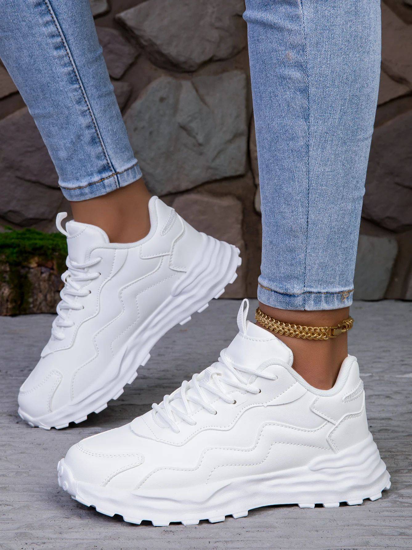 Fashion Woman Vulcanize Platform Casual Sneakers Women Flats Mesh Breathable Running Walking Shoes Chunky Sports Shoe