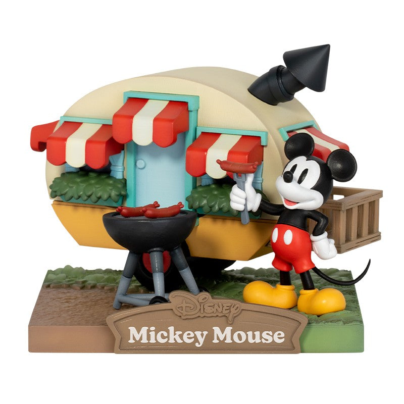 Disney Mickey Minnie Camping Series Figurine - Cartoon Mouse Donald Duck Goofy Chip 'n' Dale Pluto Toy Model for Collectors