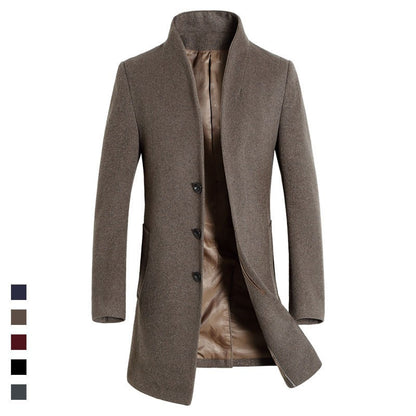 Oversized Men's Wool Overcoat 5XL High Quality Business Casual Winter Jacket Coat Men Clothing Woolen Coats A2F6009