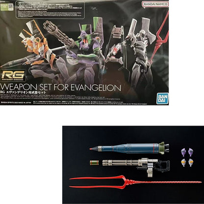 Bandai Genuíno RG EVANGELION UNIDADE-00/01/02/03/04/06/08a CONJUNTO DE ARMAS Anime Boneco de Ação Modelo de Montagem Colecionável Brinquedos Infantis