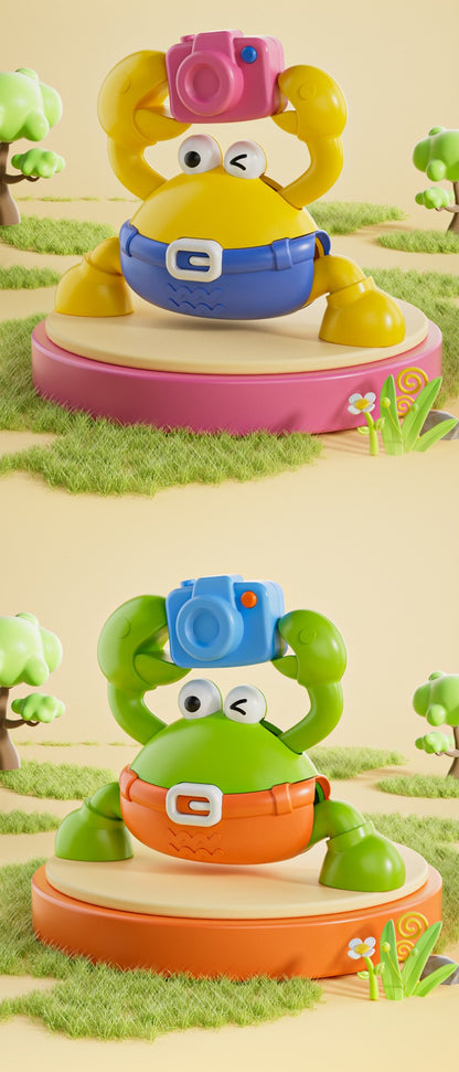 Children's Fun Crab Toys with Camera Toys Simulation Crab Crawling Baby Crawling Chain Toys Toddler Interactive Montessori Toys