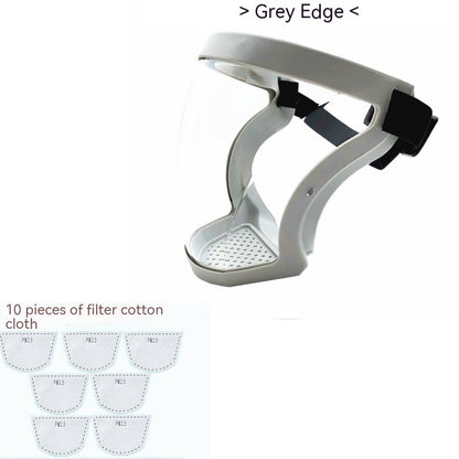 Protetor Facial Transparente Escudo Facial Super Protetor para Trabalho Roçagem Antipoeira Antiembaçante Máscara Facial Completa para Cozinha à Prova de Óleo