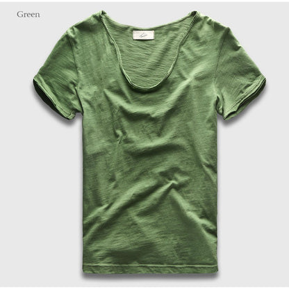 Zecmos Brand Men T-Shirt Plain Hip Hop Fashion Casual V Neck T Shirt Best Seller for Men Short Sleeve Man Top Tees