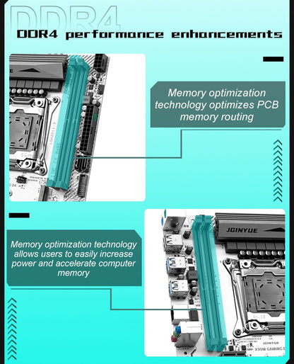 Computador Gamer ARGB X99 LGA 2011-3 Placa-Mãe XEON Intel E5 2620 2666 2670 2678 V3 V4 suporte para Memória DDR4 RECC NON-ECC NVME