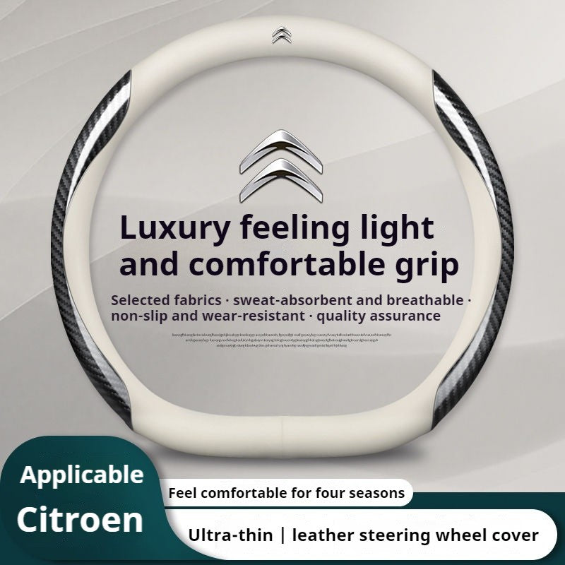 Capa de Volante de Couro para Carro Citroen C1 C2 C3 C4 C5 C6 C4L VTS Berlingo Picasso Aircross Sega Ely See C3-XR Acessórios