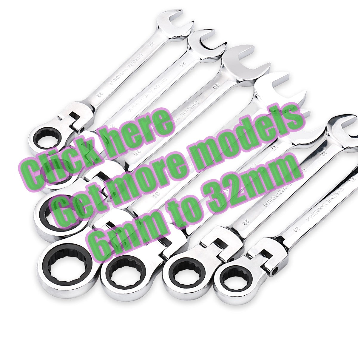 10mm Ratchet Wrench of Keys Spanner Set Hand Tool 72-Tooth Ratcheting Flexible Head Mirror Finish 10mm Auto and Home Repair 1 pc