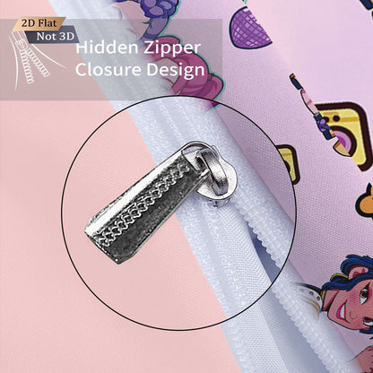 3pc K-Pop Demon Hunters printed coreless down duvet cover in multiple sizes, soft bedroom bedding decoration, machine washable