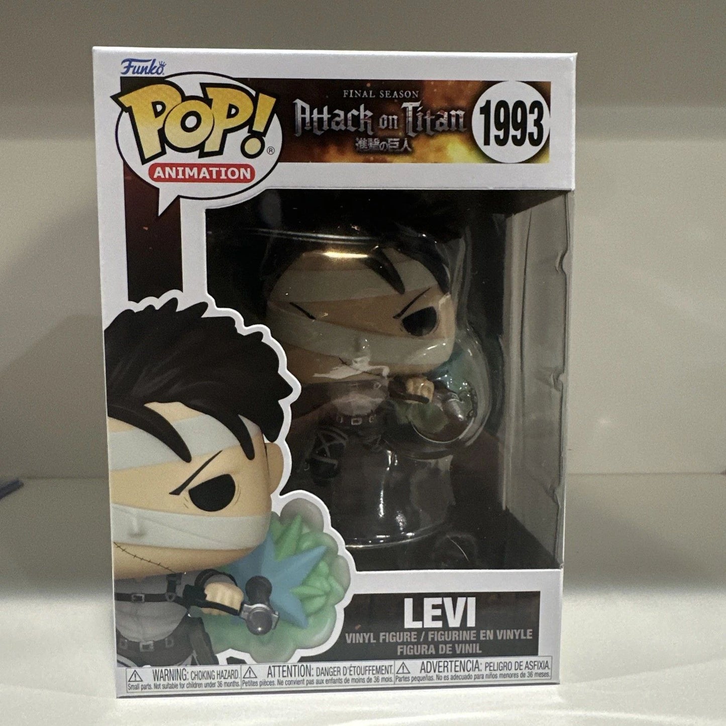 Genuine Funko Pop Attack On Titan Levi 1993 Action Anime Figure Levi Q Version Statue Doll Decor Limited Edition CollectToy Gift