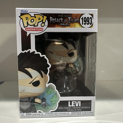 Genuine Funko Pop Attack On Titan Levi 1993 Action Anime Figure Levi Q Version Statue Doll Decor Limited Edition CollectToy Gift