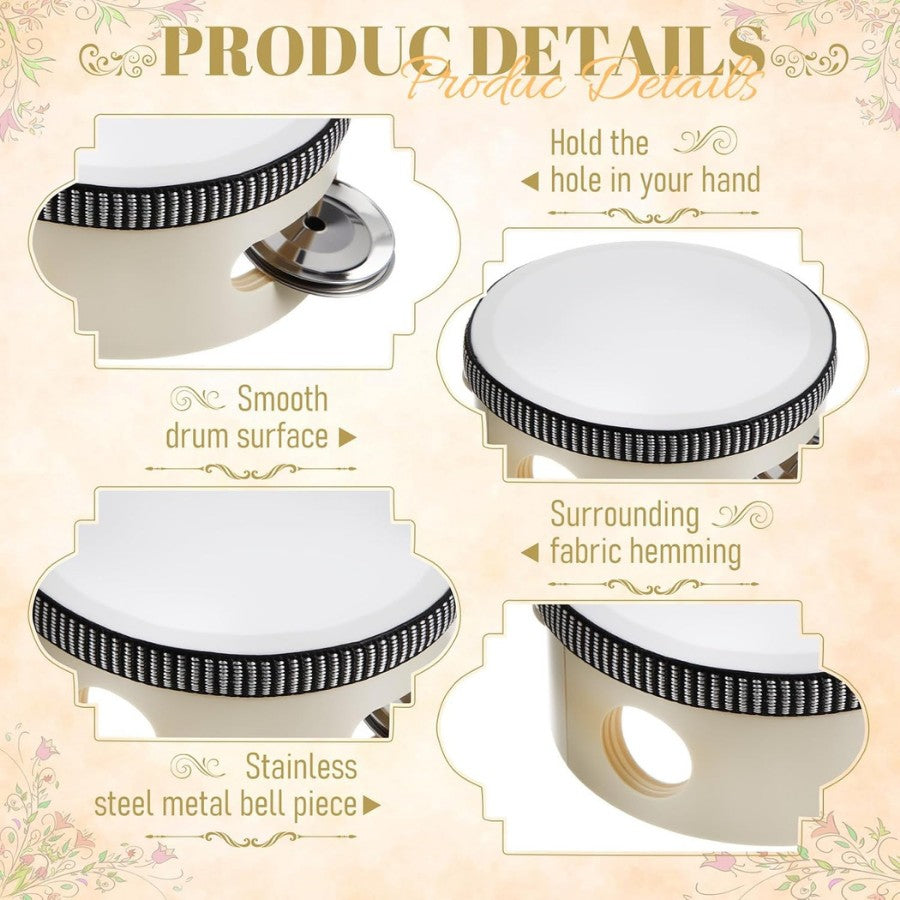 50-180Pcs Wedding Tambourine Drums for Adults Hand Drum Noise Makers Tambourine for Church Wedding Party Favor 4/6/8IN