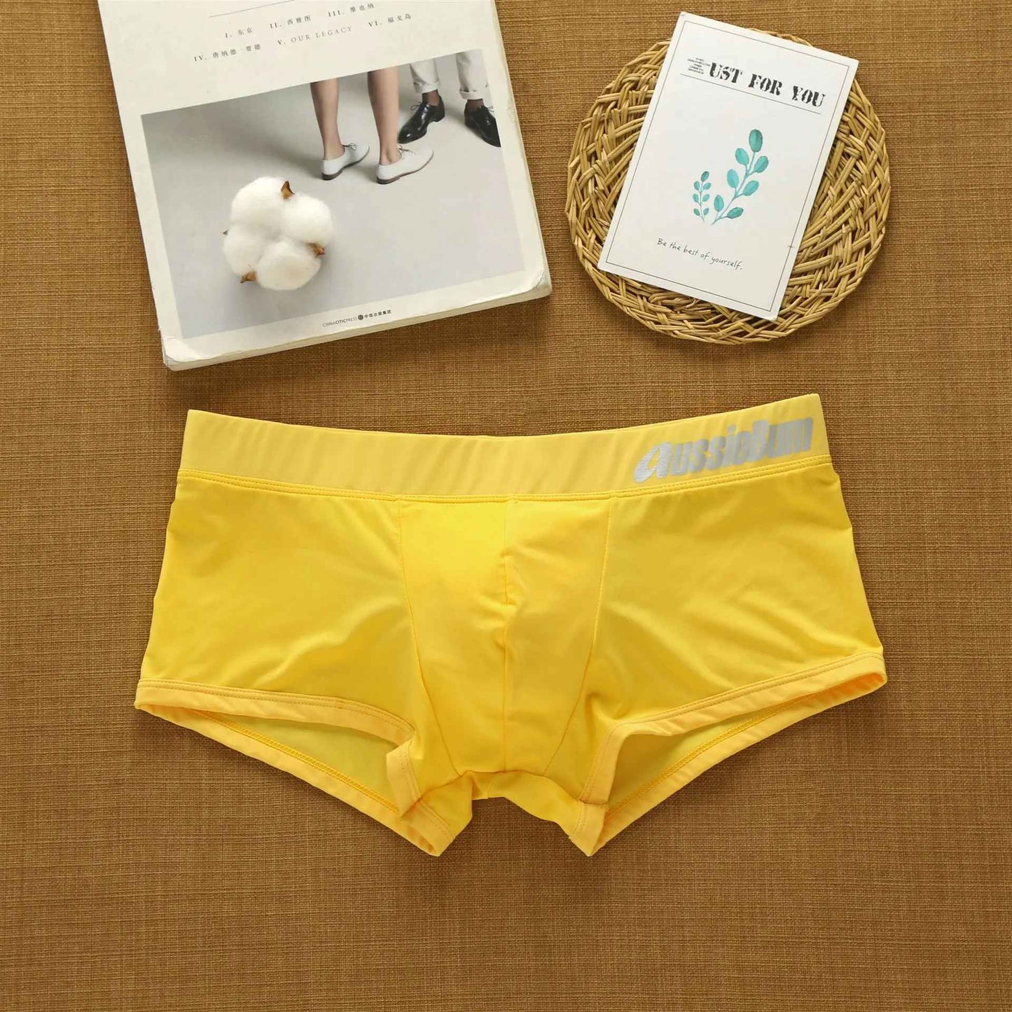 Men's underwear with milk silk comfortable sports boxer aussiebum-m218 bag