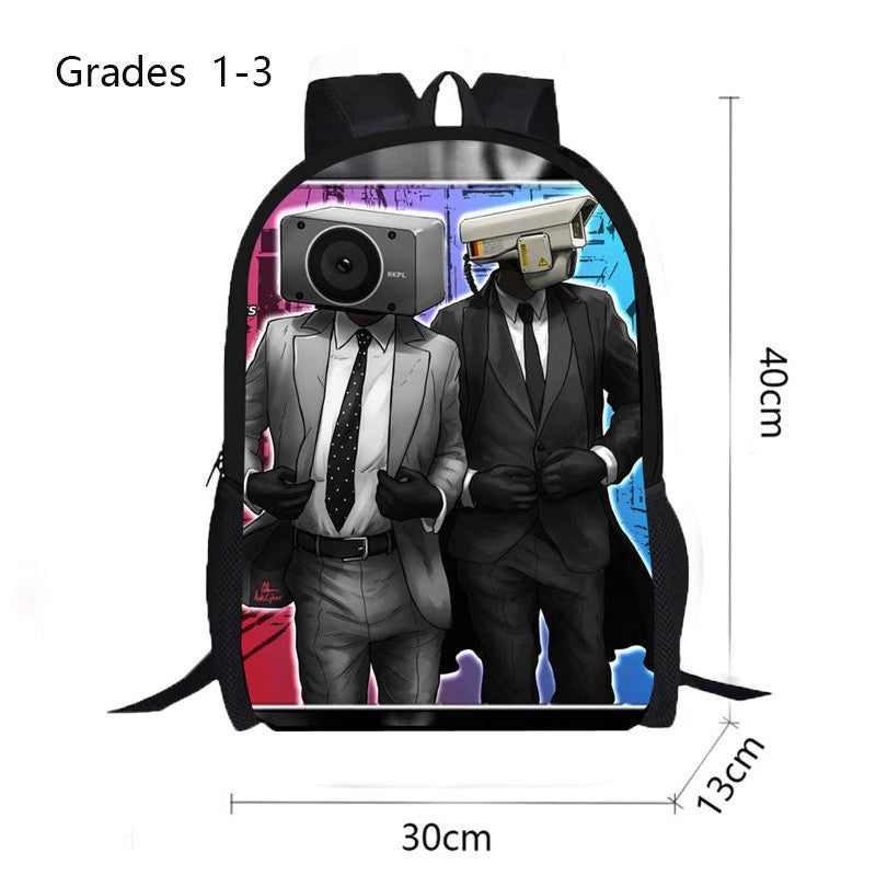 Mochila Infantil Skibidi Toilet para Crianças Mochilas Escolares para Meninos Anime Skibidi Mochila Meninas Desenho Animado Impermeável Bolsa Escolar Primária